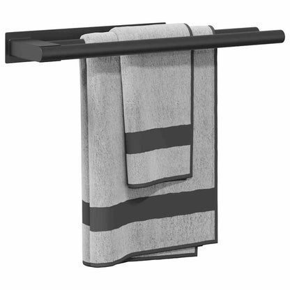 Handdoekrek Zwart 40 x 9 x 4 cm Roestvrij staal