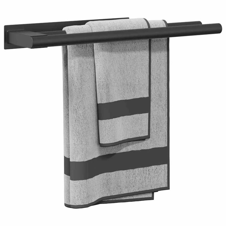 Handdoekrek Zwart 40 x 9 x 4 cm Roestvrij staal