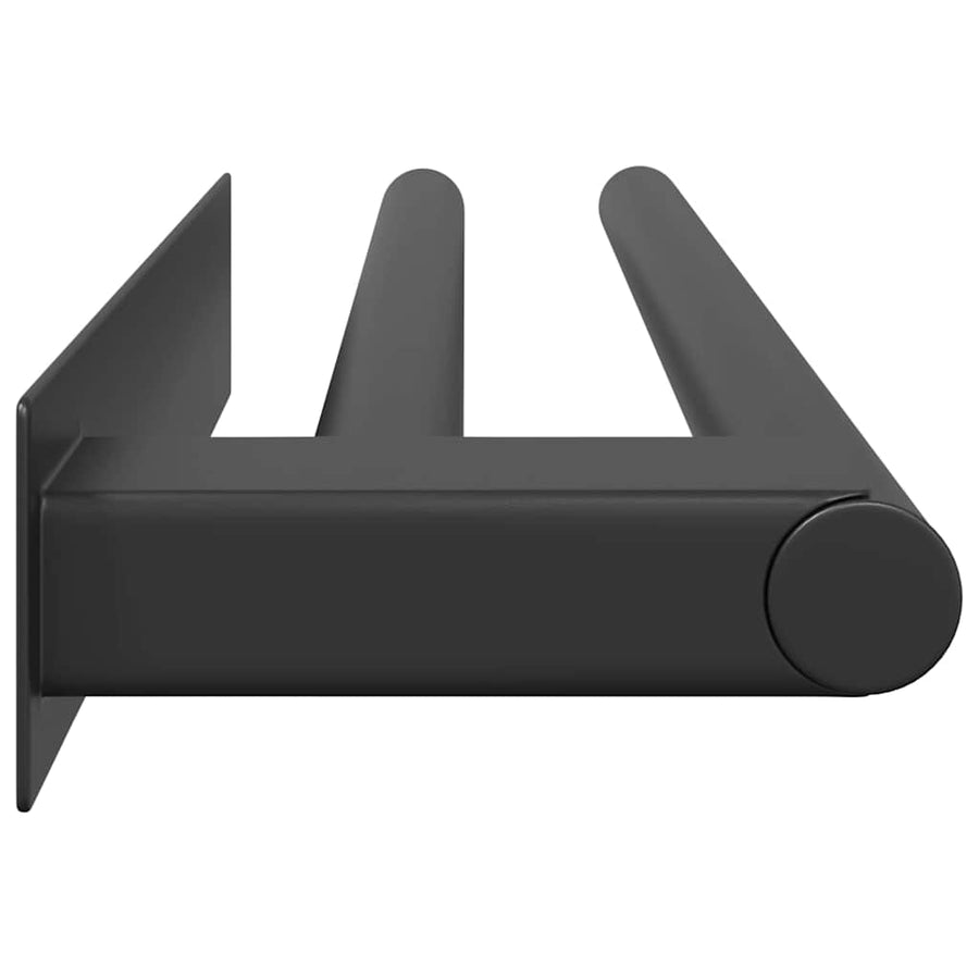 Handdoekrek Zwart 40 x 9 x 4 cm Roestvrij staal