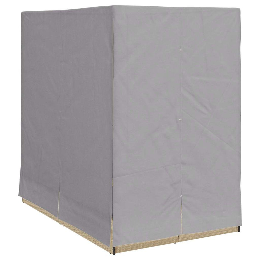 Dubbele ligbed Verstelbaar Grijs 205 x 129 x 200 cm poly rattan