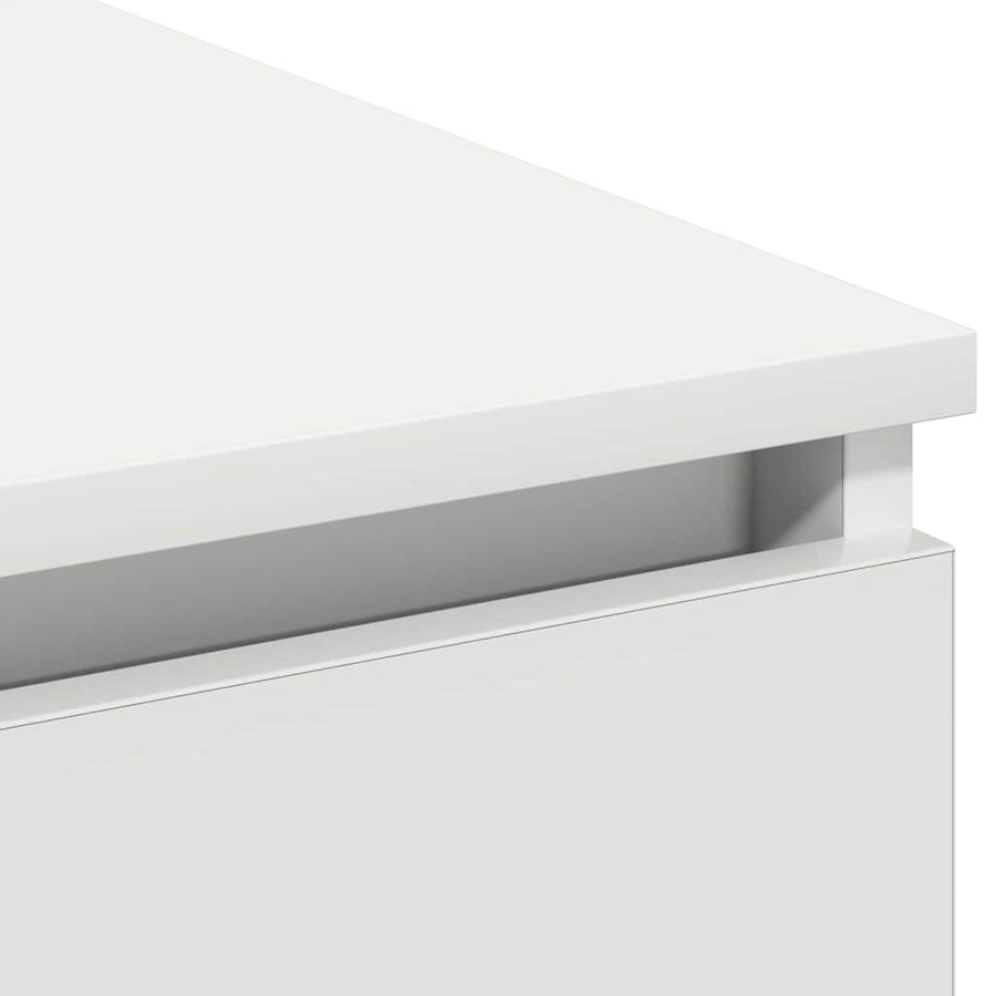 TV-kast met LED Wit 180 x 38 x 49 cm Bewerkt hout