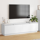 TV Cabinet with LED White 180 x 38 x 49 cm Engineered Wood