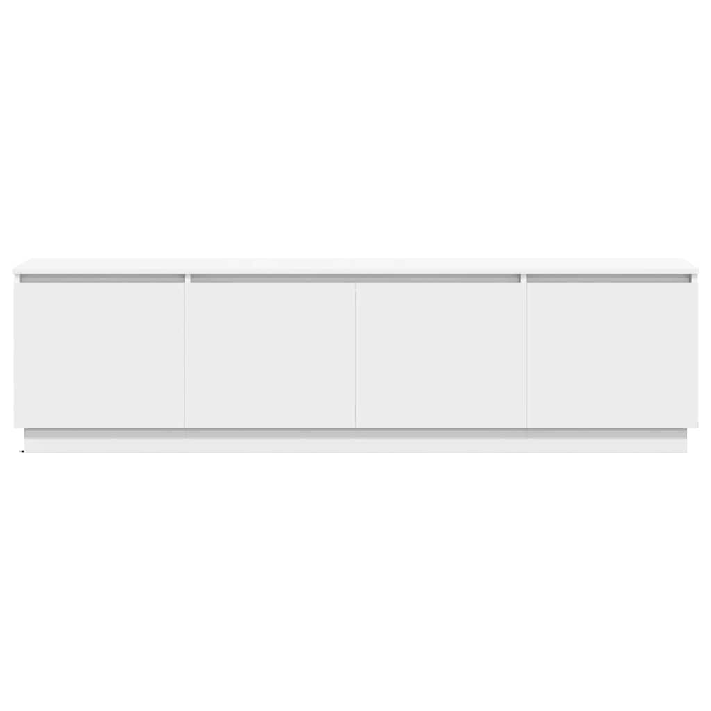 TV-kast met LED Wit 180 x 38 x 49 cm Bewerkt hout