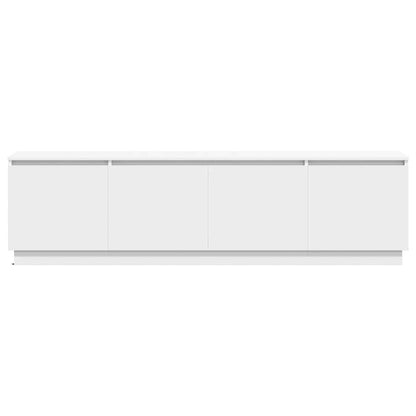 TV-kast met LED Wit 180 x 38 x 49 cm Bewerkt hout