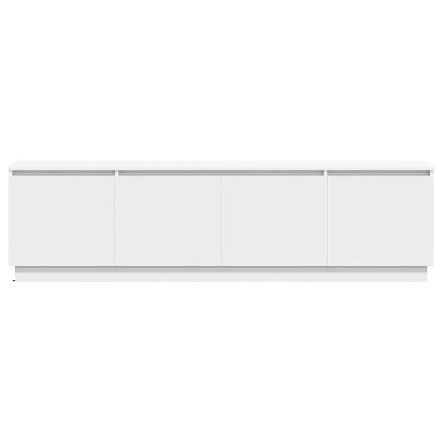 TV-kast met LED Wit 180 x 38 x 49 cm Bewerkt hout