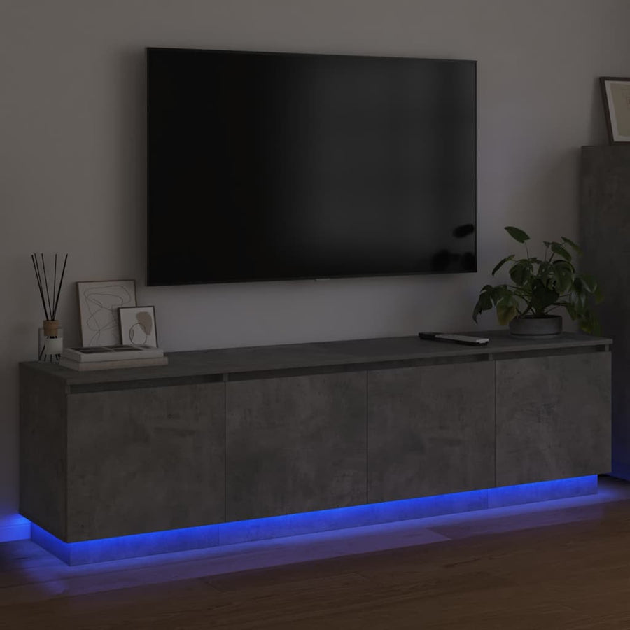 Tv-Kast Beton Grijs 180 X 38 X 49 Cm Bewerkt Hout Betongrijs