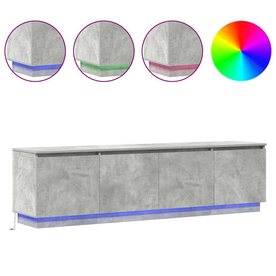 Tv-Kast Beton Grijs 180 X 38 X 49 Cm Bewerkt Hout Betongrijs