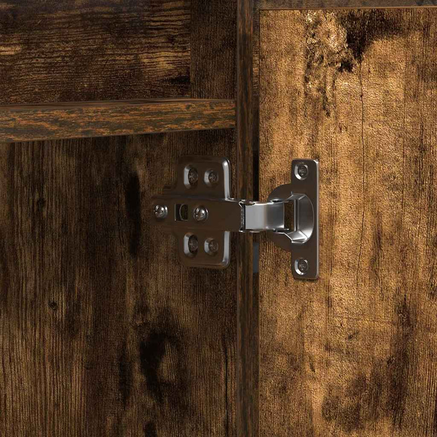 Tv-Kast 180 X 38 X 49 Cm Bewerkt Hout Gerookt eiken