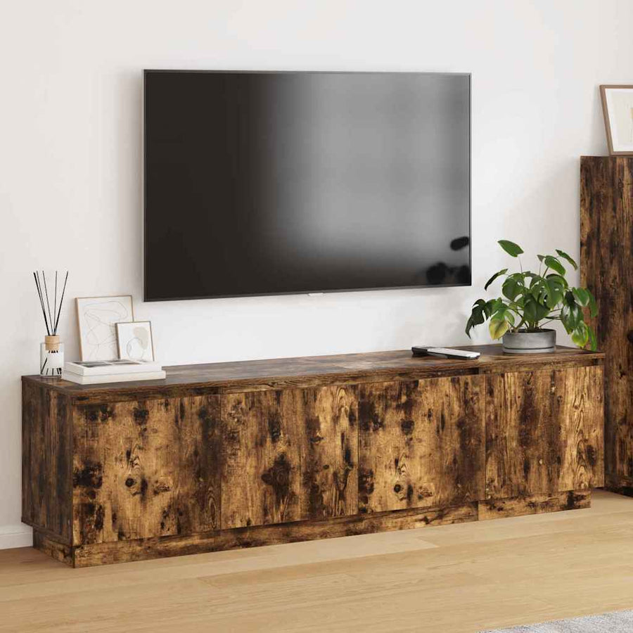 Tv-Kast 180 X 38 X 49 Cm Bewerkt Hout Gerookt eiken