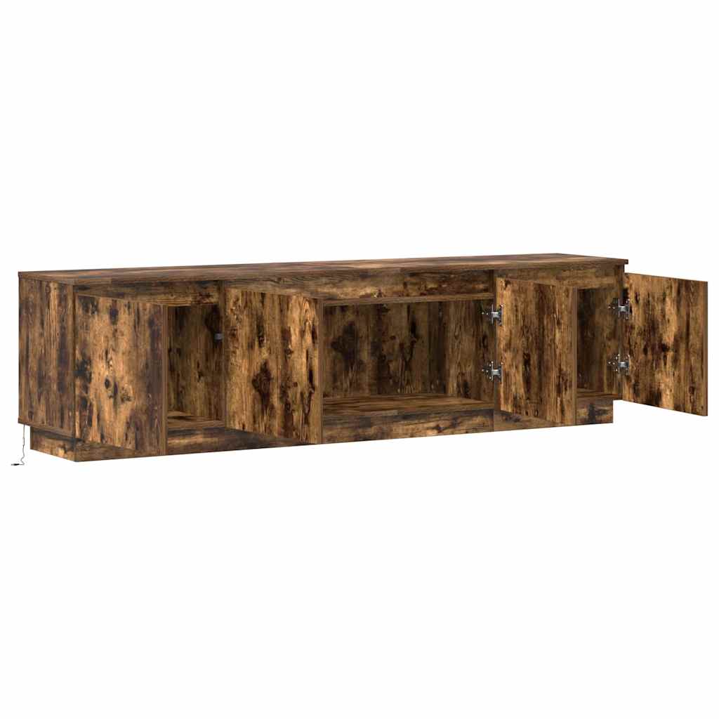 Tv-Kast 180 X 38 X 49 Cm Bewerkt Hout Gerookt eiken