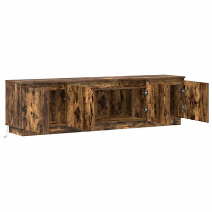 Tv-Kast 180 X 38 X 49 Cm Bewerkt Hout Gerookt eiken