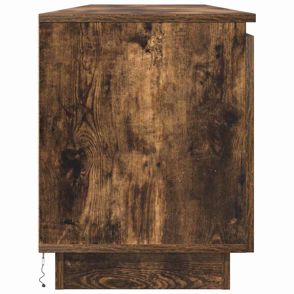 Tv-Kast 180 X 38 X 49 Cm Bewerkt Hout Gerookt eiken