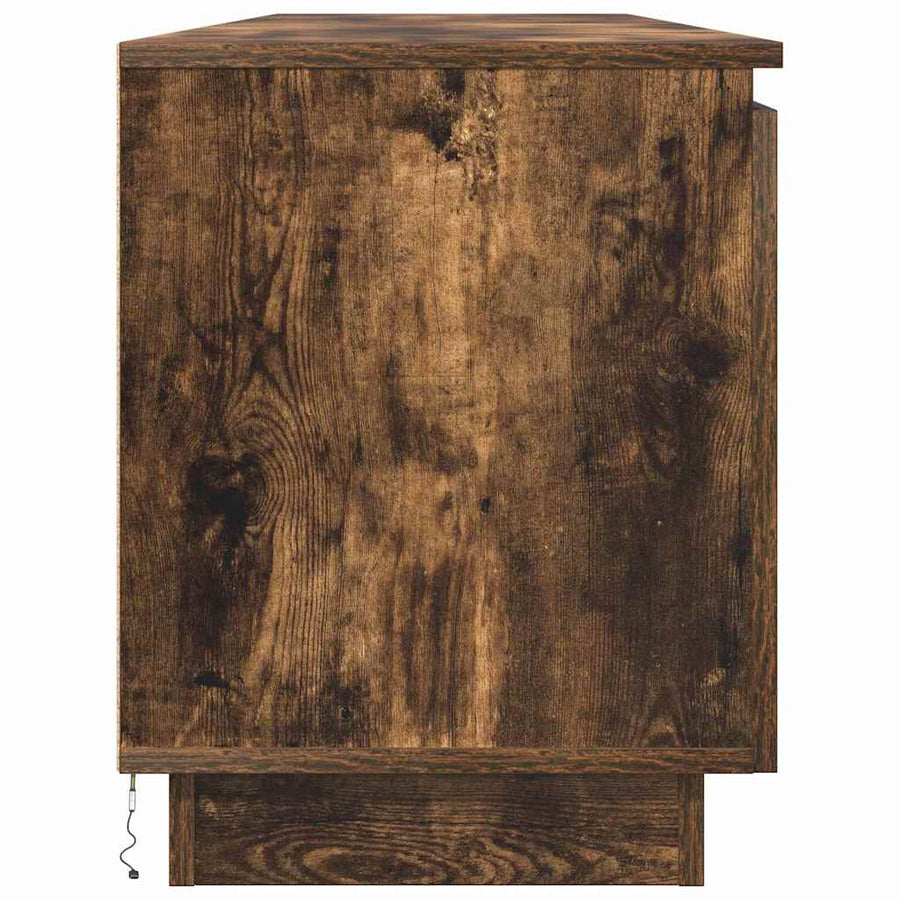 Tv-Kast 180 X 38 X 49 Cm Bewerkt Hout Gerookt eiken