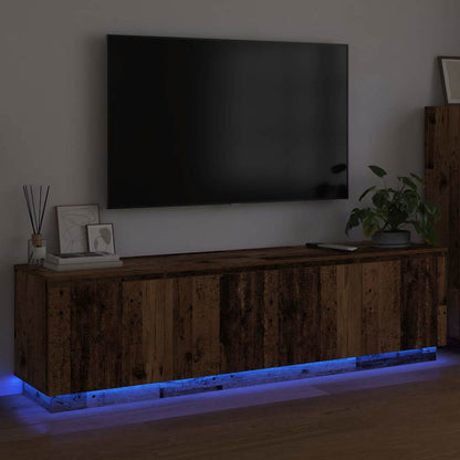 Tv-Kast Met Led 180 X 38 X 49 Cm Bewerkt Hout Oud hout