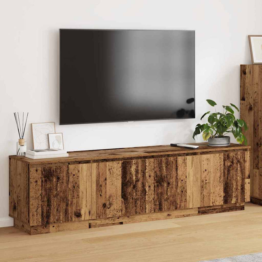 Tv-Kast Met Led 180 X 38 X 49 Cm Bewerkt Hout Oud hout
