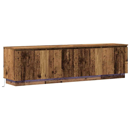 Tv-Kast Met Led 180 X 38 X 49 Cm Bewerkt Hout Oud hout