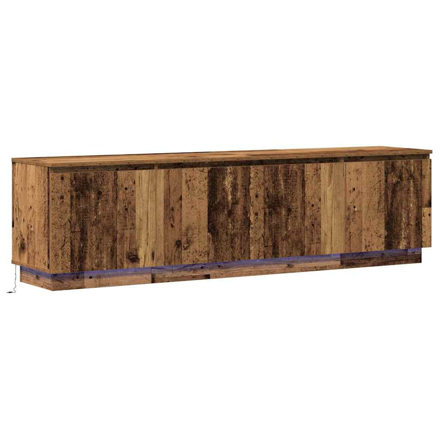 Tv-Kast Met Led 180 X 38 X 49 Cm Bewerkt Hout Oud hout