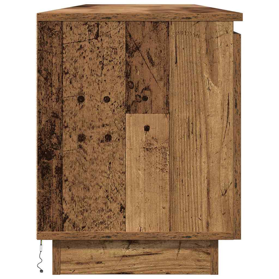 Tv-Kast Met Led 180 X 38 X 49 Cm Bewerkt Hout Oud hout