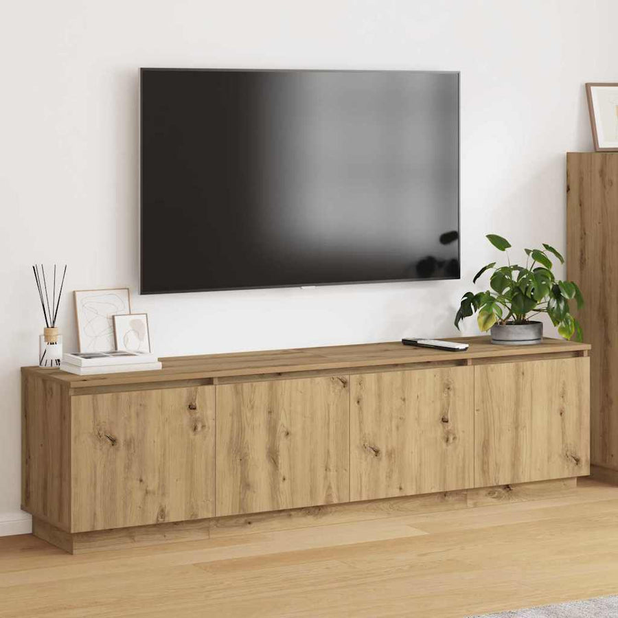 Tv-Kast Artisan Eiken 180 X 38 X 49 Cm Bewerkt Hout artisanaal eikenkleurig
