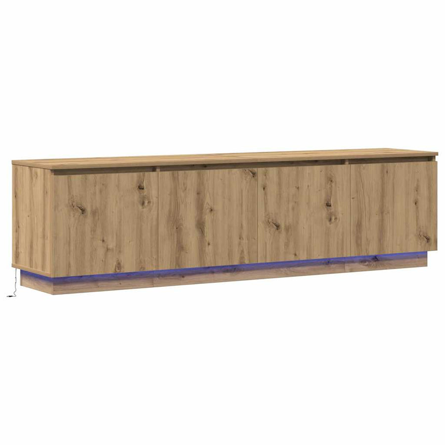 Tv-Kast Artisan Eiken 180 X 38 X 49 Cm Bewerkt Hout artisanaal eikenkleurig