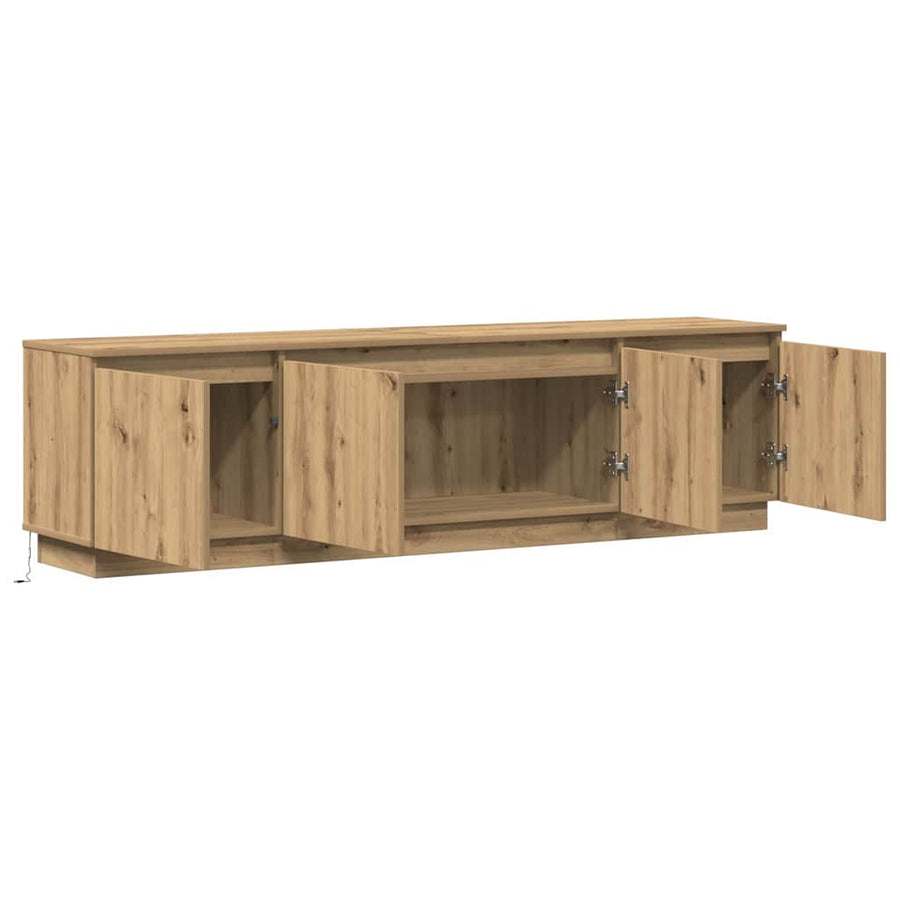 Tv-Kast Artisan Eiken 180 X 38 X 49 Cm Bewerkt Hout artisanaal eikenkleurig