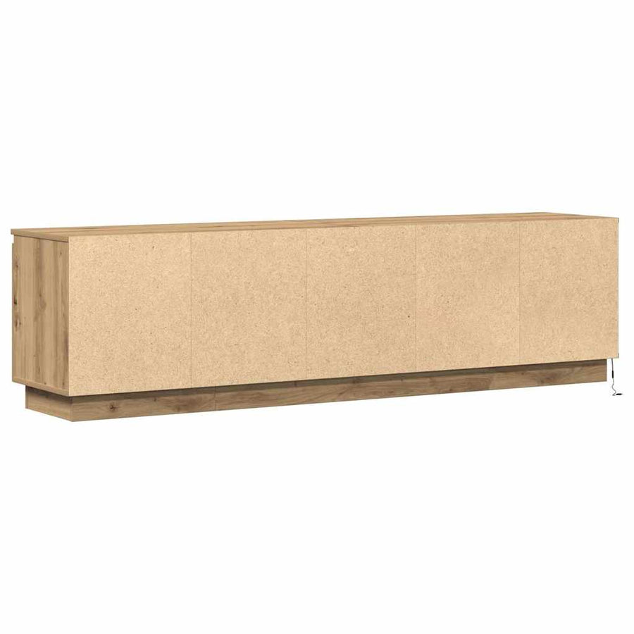 Tv-Kast Artisan Eiken 180 X 38 X 49 Cm Bewerkt Hout artisanaal eikenkleurig