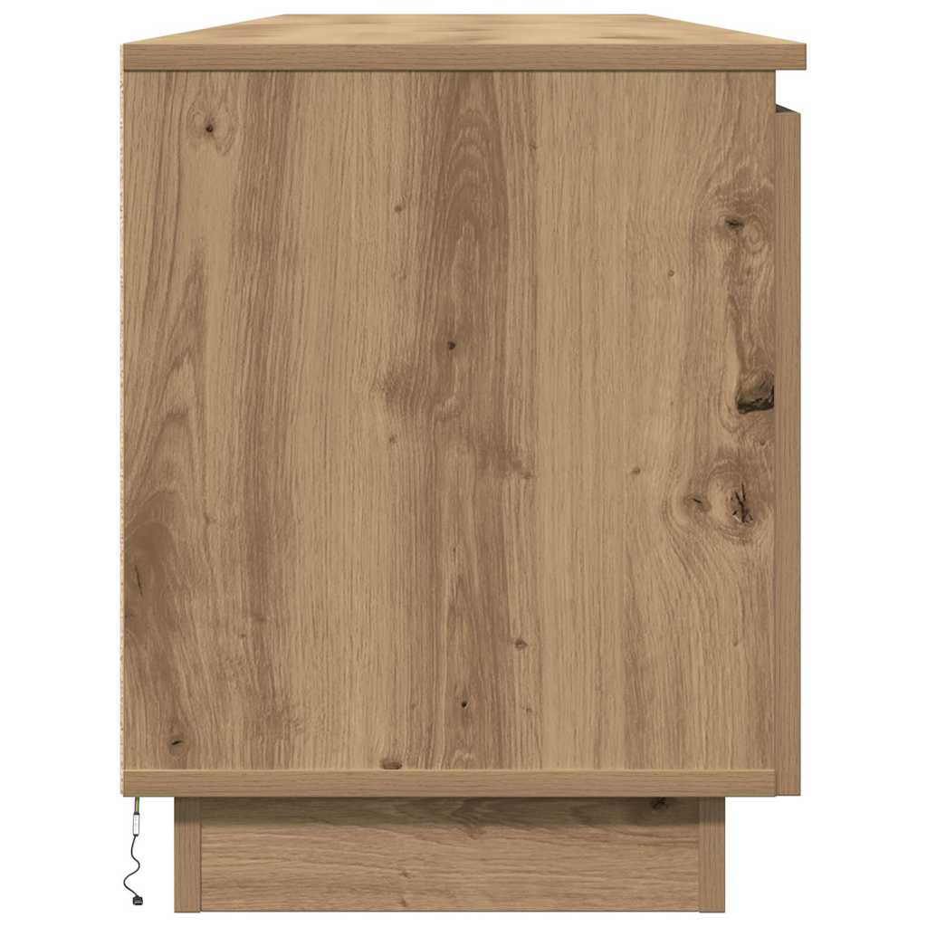 Tv-Kast Artisan Eiken 180 X 38 X 49 Cm Bewerkt Hout artisanaal eikenkleurig