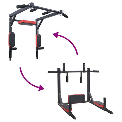 Optrekbar dipstation Zwart en Rood 89 x 59 x 70 cm