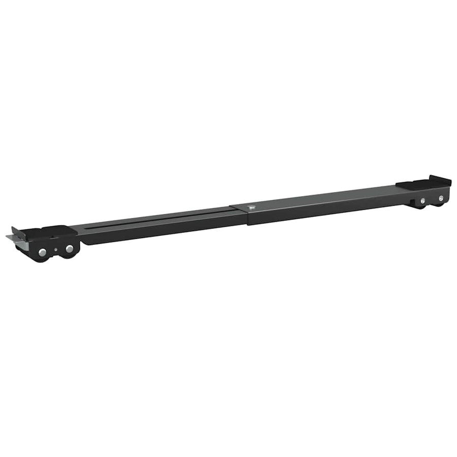 Wasmachinebasis 2 pcs Zwart 72 x 5 x 4,5 cm Roestvrij staal