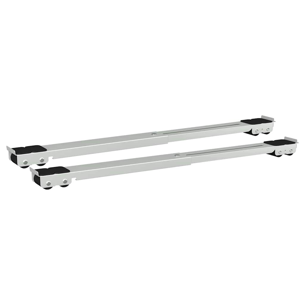 Wasmachinebasis 2 pcs Zilver 72 x 5 x 4,5 cm Roestvrij staal