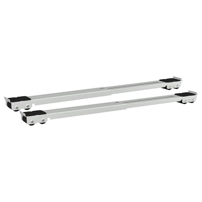 Wasmachinebasis 2 pcs Zilver 72 x 5 x 4,5 cm Roestvrij staal