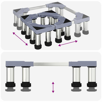 Wasmachinebasis Grijs 67 x 67 x 21,5 cm Roestvrij staal
