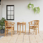 Chair 2 pcs Brown 63 x 58 x 89 cm Solid Teak
