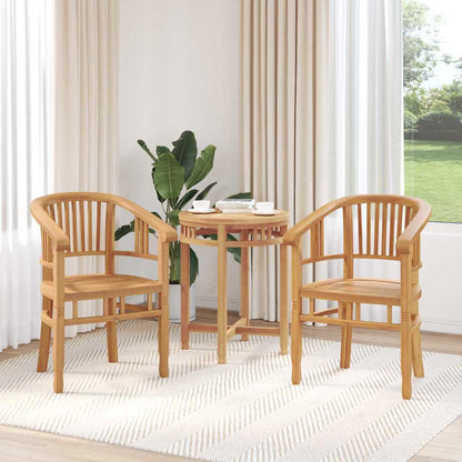 Tuinstoelen 2 pcs Bruin 63 x 58 x 89 cm Massief teakhout