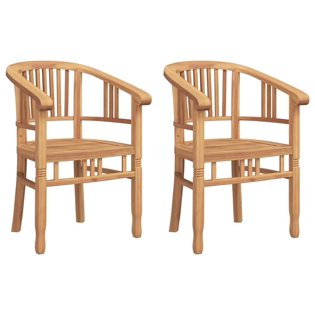Tuinstoelen 2 pcs Bruin 63 x 58 x 89 cm Massief teakhout