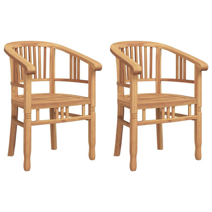 Tuinstoelen 2 pcs Bruin 63 x 58 x 89 cm Massief teakhout