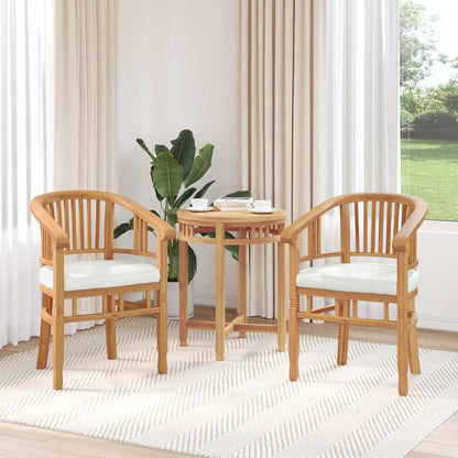 Tuinstoelen 2 pcs Bruin 63 x 58 x 89 cm Massief teakhout