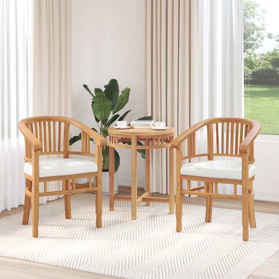 Tuinstoelen 2 pcs Bruin 63 x 58 x 89 cm Massief teakhout
