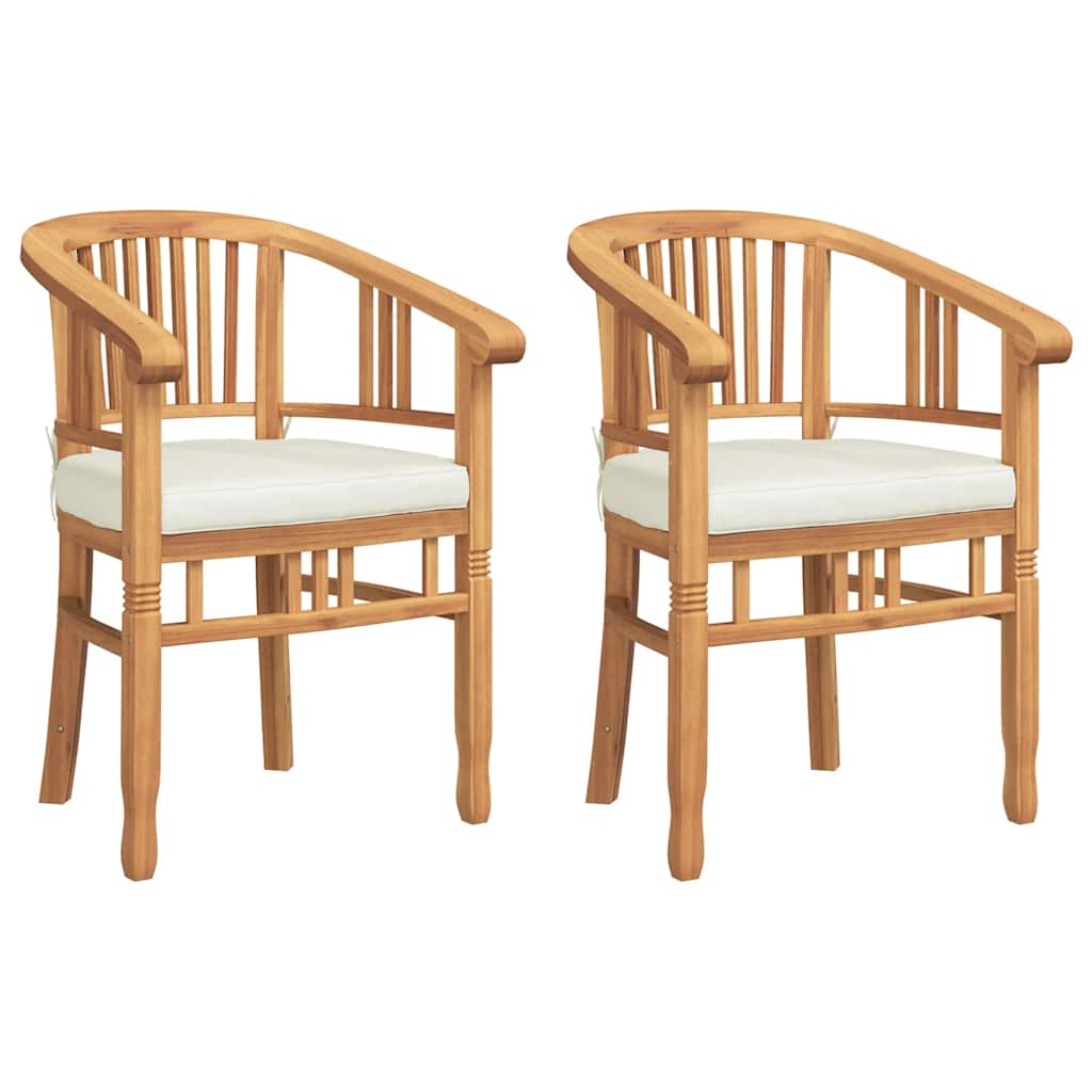 Tuinstoelen 2 pcs Bruin 63 x 58 x 89 cm Massief teakhout