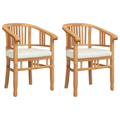 Tuinstoelen 2 pcs Bruin 63 x 58 x 89 cm Massief teakhout