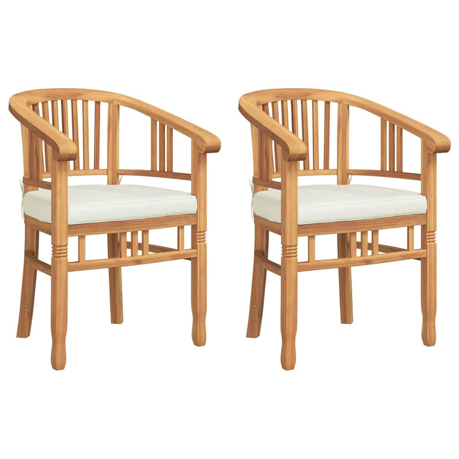 Tuinstoelen 2 pcs Bruin 63 x 58 x 89 cm Massief teakhout