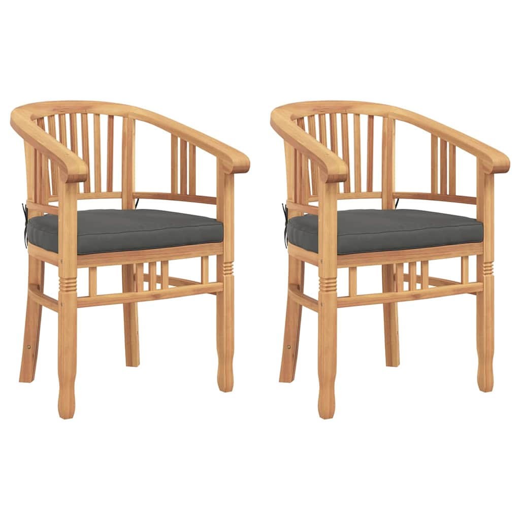 Tuinstoelen 2 pcs Bruin 63 x 58 x 89 cm Massief teakhout