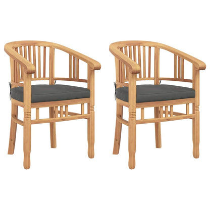Tuinstoelen 2 pcs Bruin 63 x 58 x 89 cm Massief teakhout