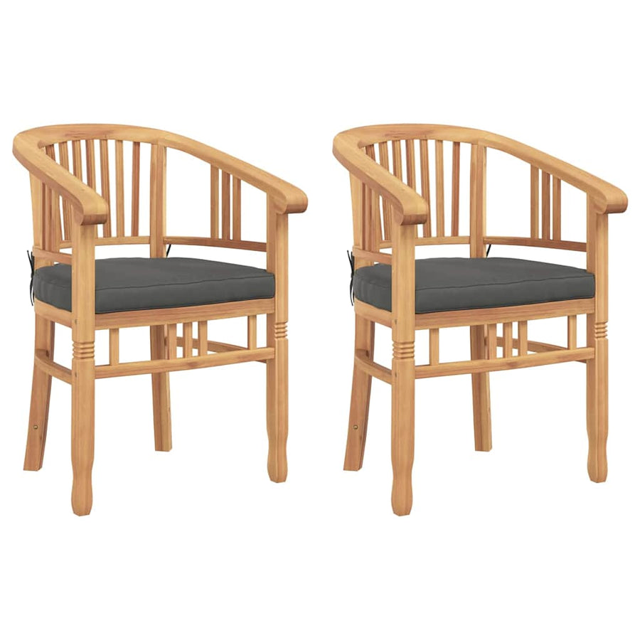 Tuinstoelen 2 pcs Bruin 63 x 58 x 89 cm Massief teakhout