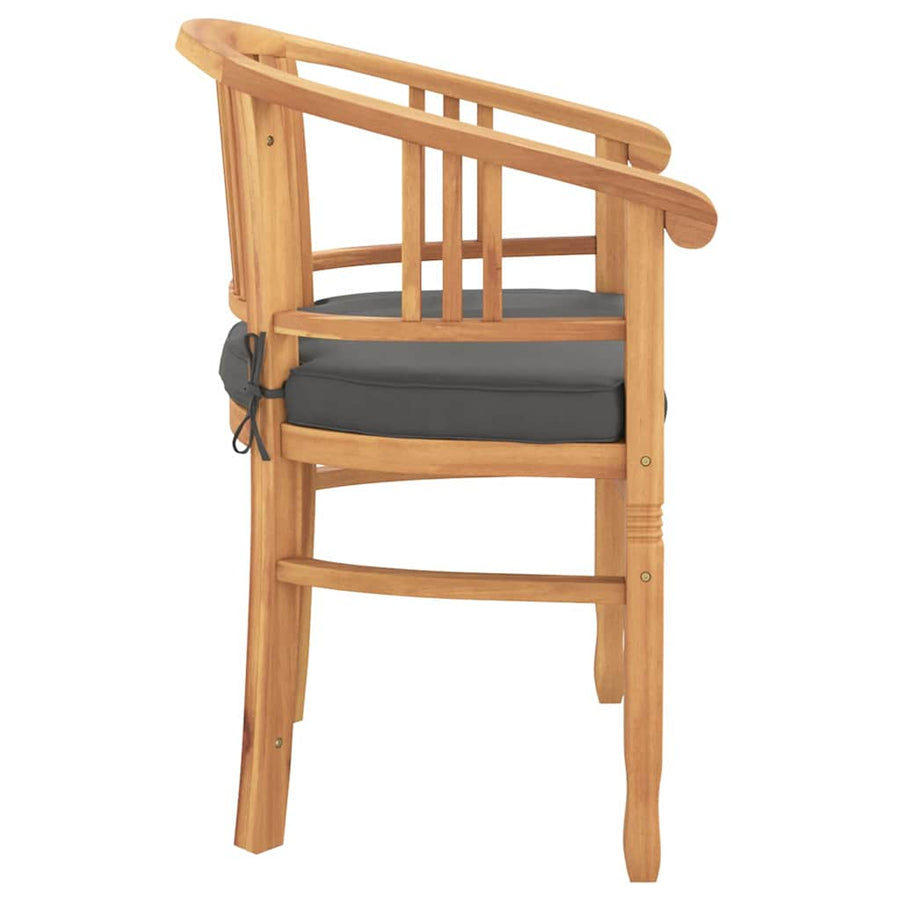 Tuinstoelen 2 pcs Bruin 63 x 58 x 89 cm Massief teakhout