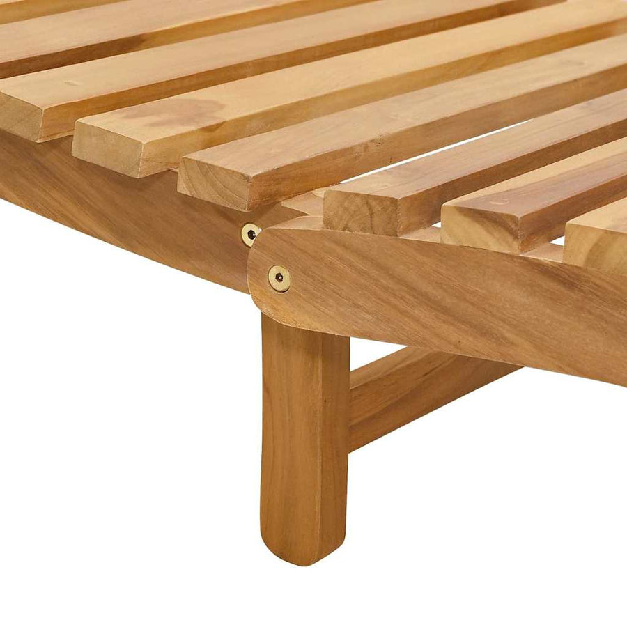 Ligstoel Bruin 184 x 55 x 59 cm Massief Teakhout