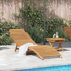 Sun Lounger Brown 198 x 55 x 58.5 cm Solid Teakwood