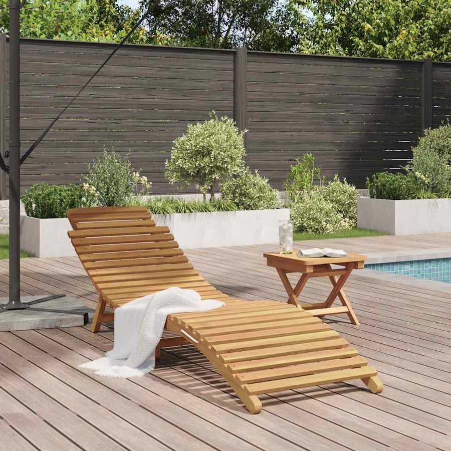 Ligstoel Bruin 184 x 55 x 59 cm Massief Teakhout