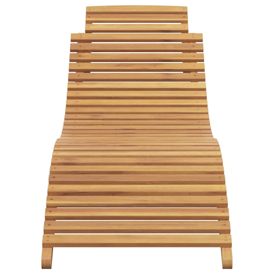 Ligstoel Bruin 184 x 55 x 59 cm Massief Teakhout