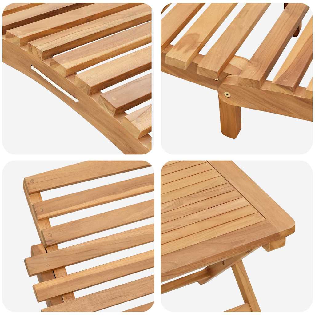 Ligstoel 2 pcs Bruin Massief Teakhout
